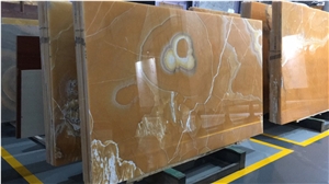 Natural Orange Onyx Slabs for Covering