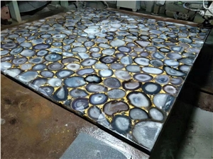 Natural Semiprecious Stone Agate Tiles Gems Slabs