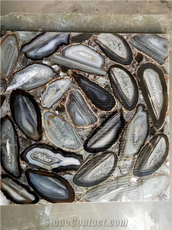 Natural Semiprecious Stone Agate Tiles Gems Slabs