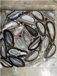 Natural Semiprecious Stone Agate Tiles Gems Slabs