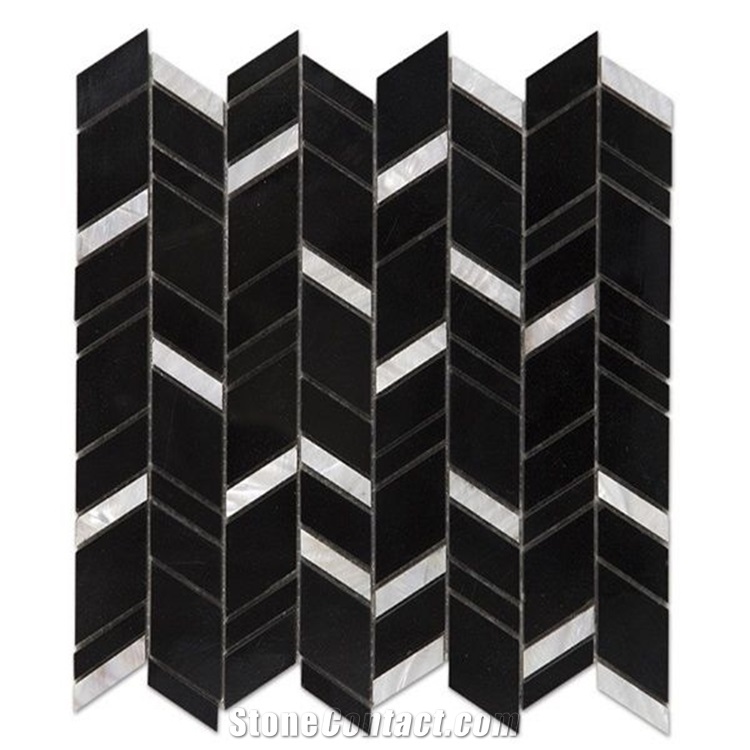 Nero Marquina Marble Mosaic Tiles