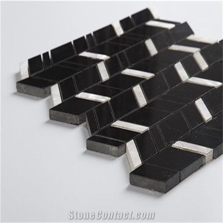 Nero Marquina Marble Mosaic Tiles