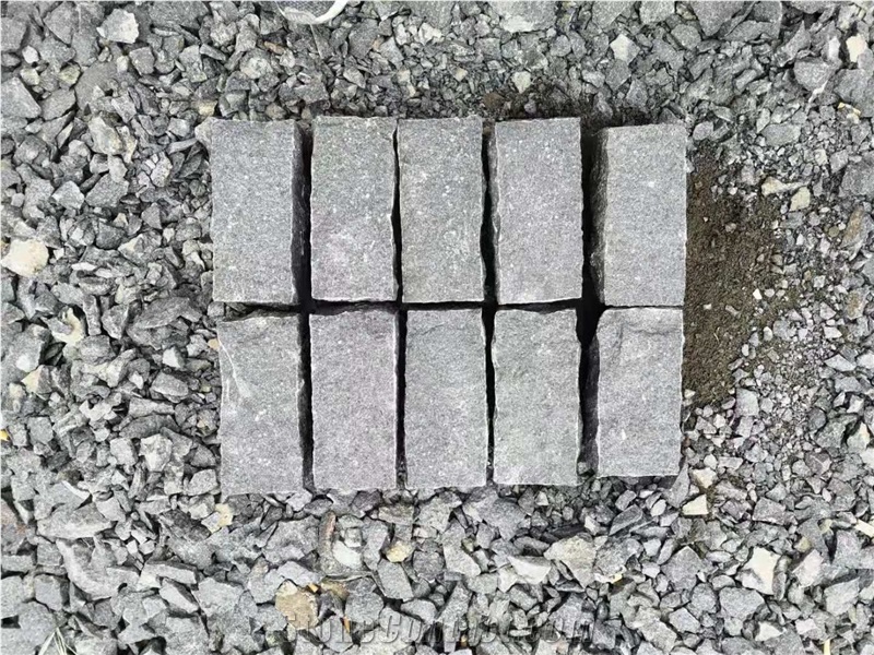 New G684 Black Material Granite Cobble Stone