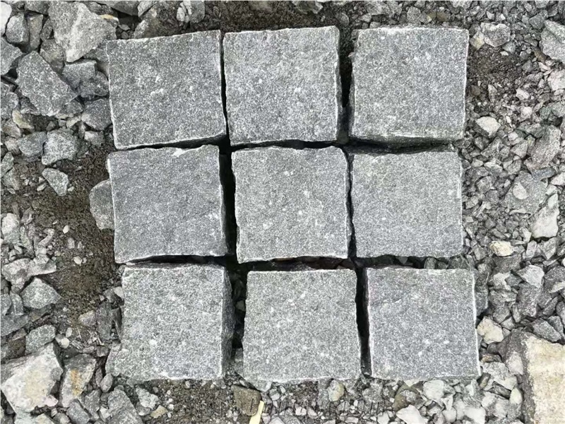 New G684 Black Material Granite Cobble Stone