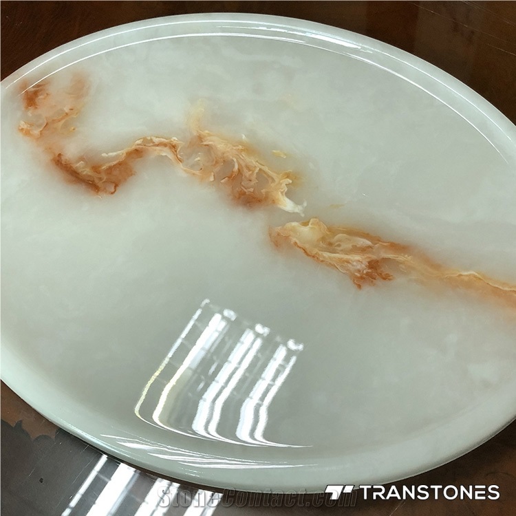 New Transtones Polished Faux Onyx Candy Tray