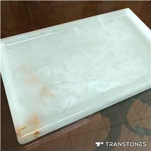 New Transtones Polished Faux Onyx Candy Tray