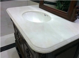 New White Jade Marble Vanity Tops