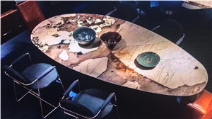 Pandora White Marble Table Top,Coffee Table Top Pandora White Marble Table Top,Coffee Table Top