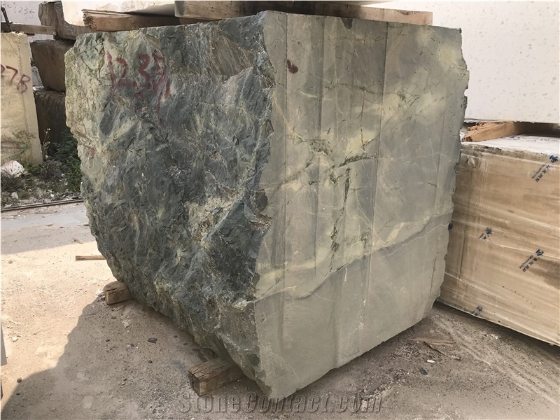 Plenty Of Green Marble Blocks in Stock