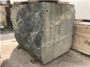 Plenty Of Green Marble Blocks in Stock