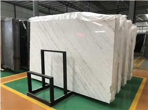 Polished Bianco Carla Guangxi White Marble Tiles