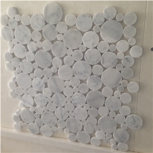 Polished Carrara White Marble Pattern Mosaic