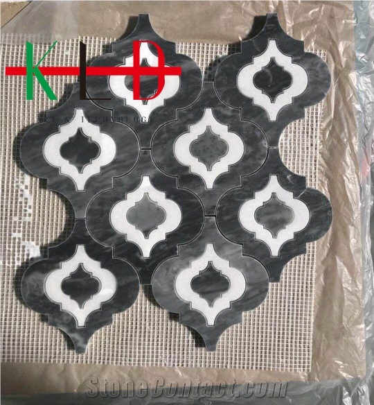 Polished Pearl Shell Bathroom Floor Mosaics Tiles