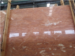 Polished Tea Rose Marble Slabs Wall Cladding