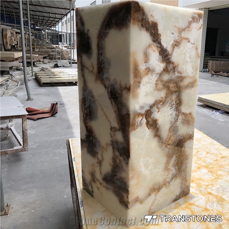 Polished Translucent Faux Onyx Light Box