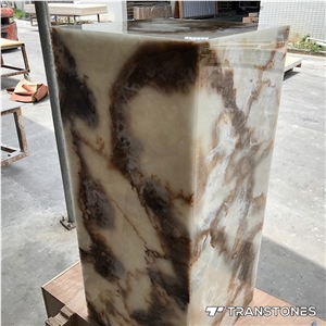 Polished Translucent Faux Onyx Light Box