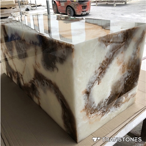 Polished Translucent Faux Onyx Light Box