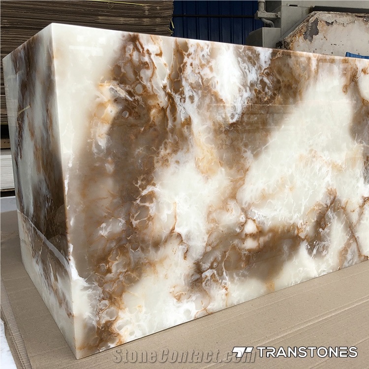 Polished Translucent Faux Onyx Light Box