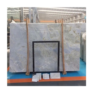 Polished Wall Cladding China Sky Blue Marble Slab