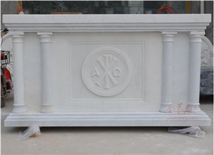 Pure White Marble Bible Reading Desk