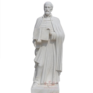 Pure White Marble Catholic Church Man Statue