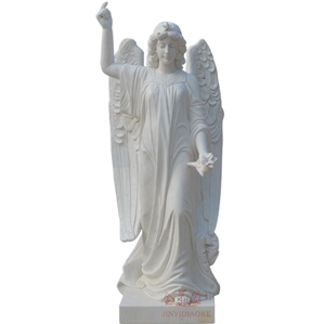 Pure White Marble Teaching Angle Statue
