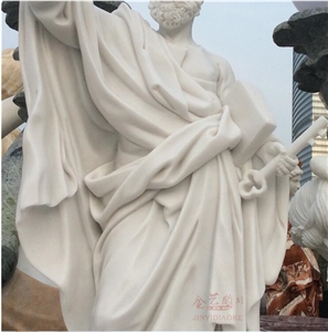 Pure White Marble Western Man Statue