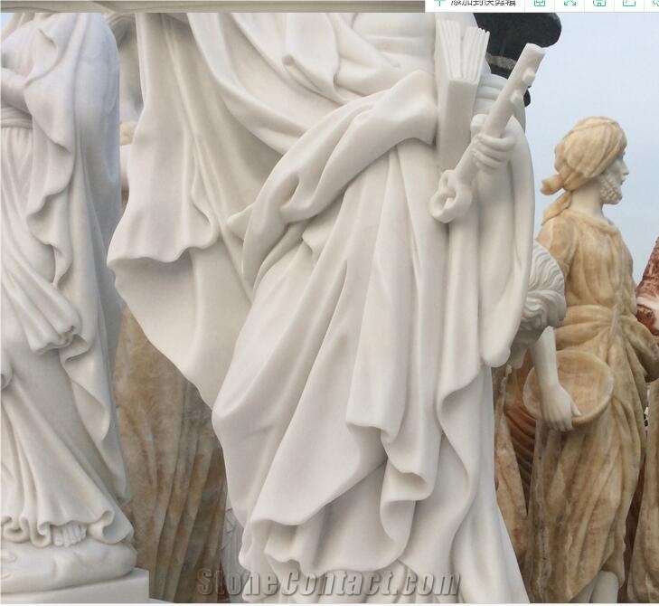 Pure White Marble Western Man Statue