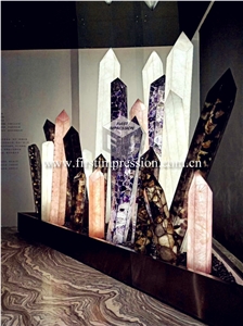 Purple Crystal Gemstone Semiprecious Slabs Purple Crystal Gemstone Semiprecious Slabs