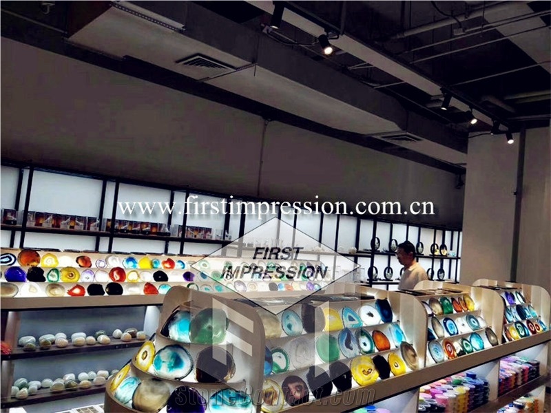 Purple Crystal Gemstone Semiprecious Slabs