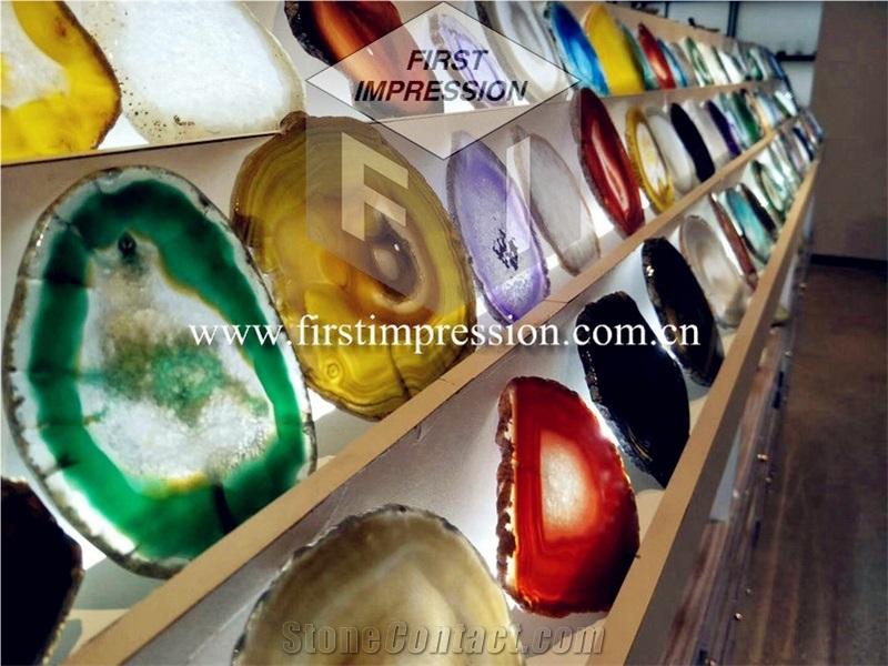 Purple Crystal Gemstone Semiprecious Slabs