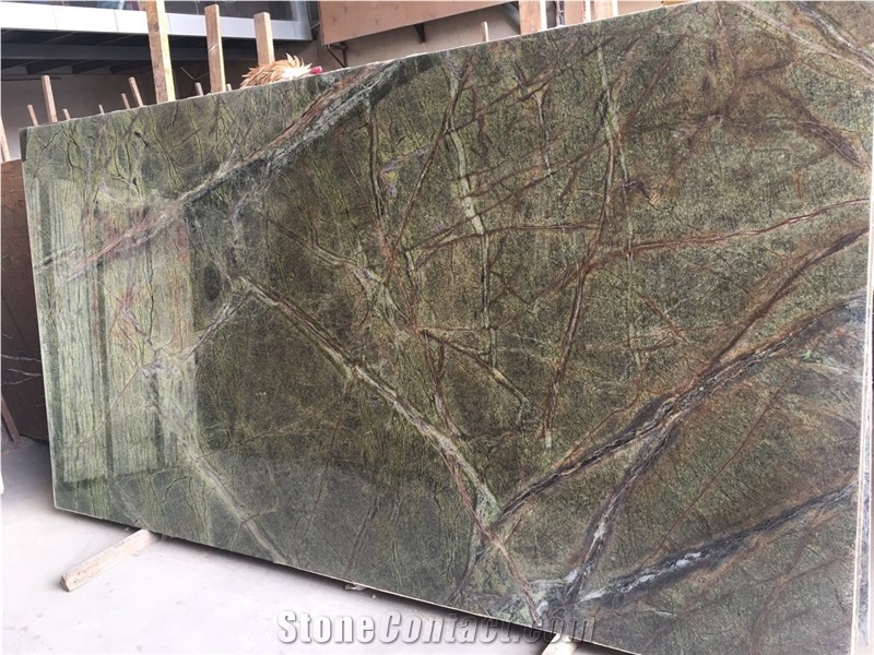 Rainforest Green Bidasar Marble Slab