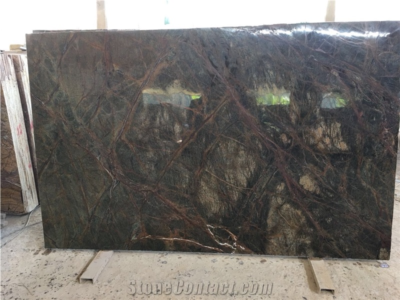 Rainforest Green Bidasar Marble Slab