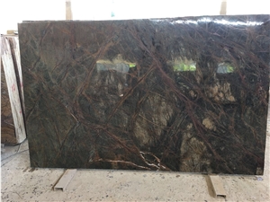 Rainforest Green Bidasar Marble Slab