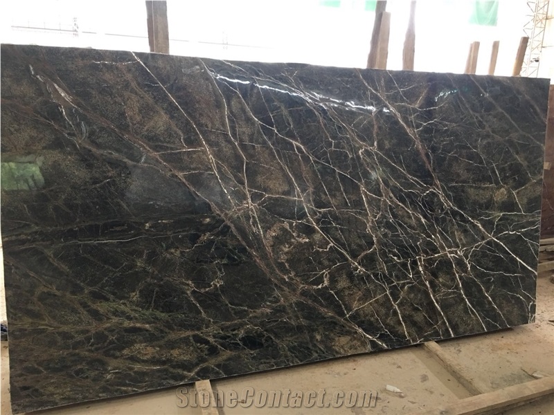 Rainforest Green Bidasar Marble Slab