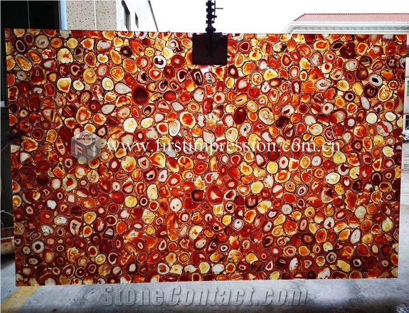 Red Agate Gemstone Semiprecious Stone Slabs