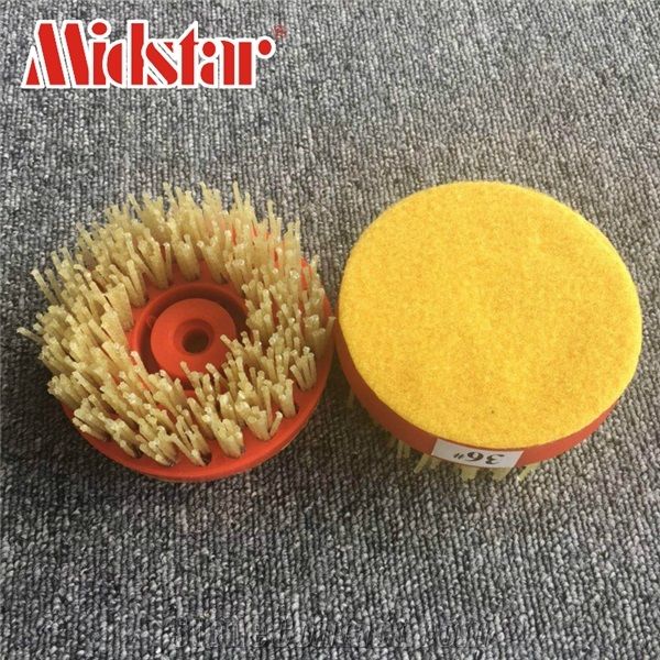 Round Diamond Brush for Stone Leather Surface