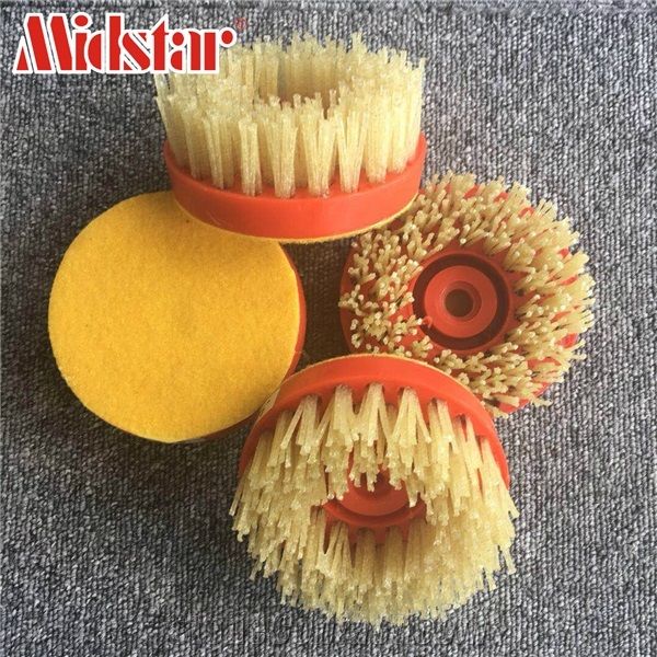 Round Diamond Brush for Stone Leather Surface