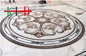 Round Stone Cut Medallions Water Jet Tiles