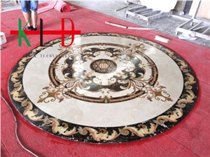 Round Water Jet Pattern Stone Medallions