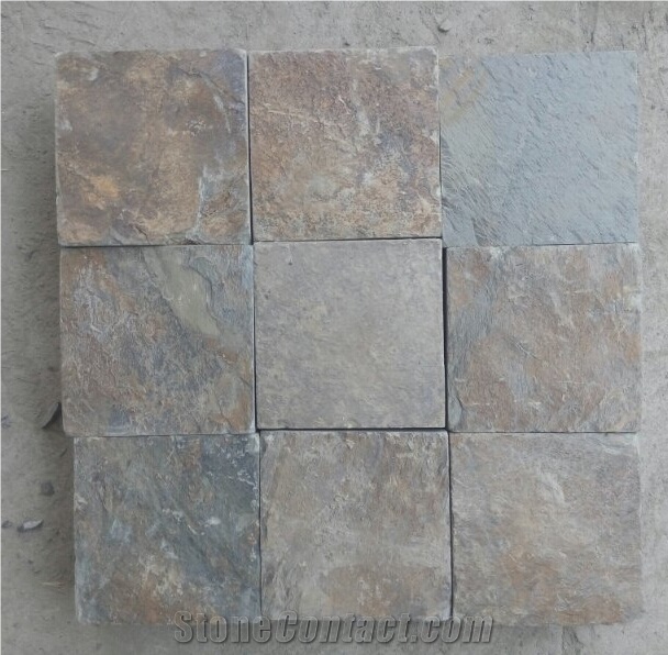 Rusty Yellow Slate for Flooring Tile
