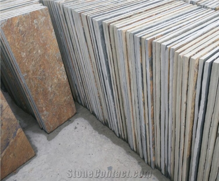 Rusty Yellow Slate for Flooring Tile