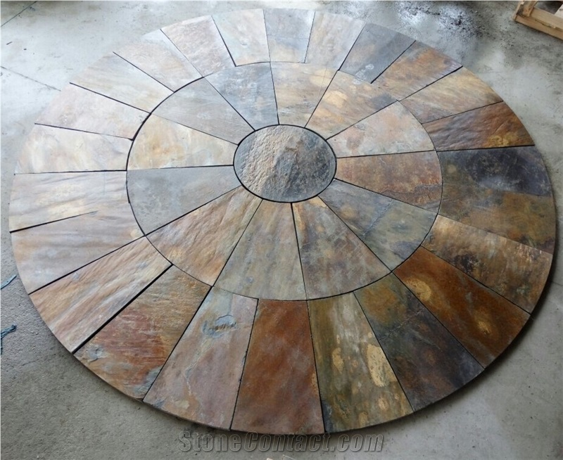 Rusty Yellow Slate for Flooring Tile