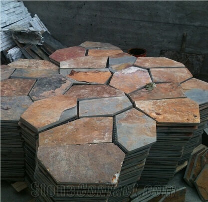 Rusty Yellow Slate for Flooring Tile