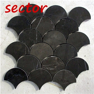 Sector Fan Diagram Mosaic Tile for Dinning Room