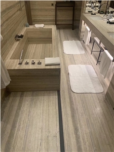 Silver Blue Travertine for Bathroom Design