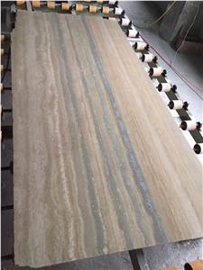 Silver Grey and Blue Travertine Wall Cladding Tile