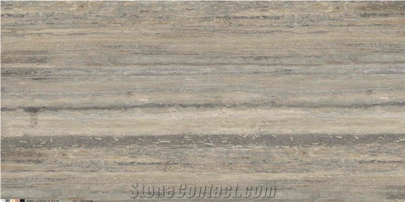 Silver Grey and Blue Travertine Wall Cladding Tile