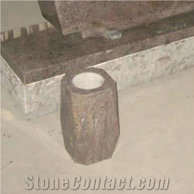 Simple Design Granite Tombstone Flower Vases