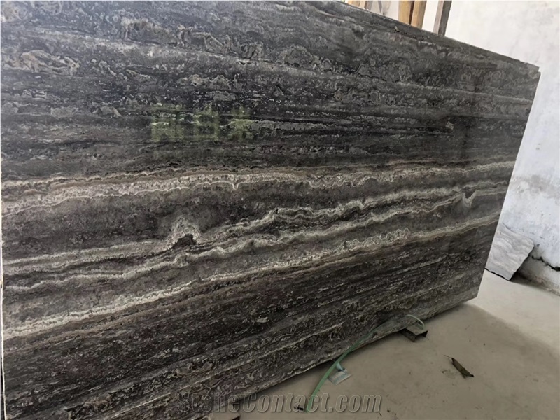Snake Skin, Iran Brown Travertine Slabs & Tiles